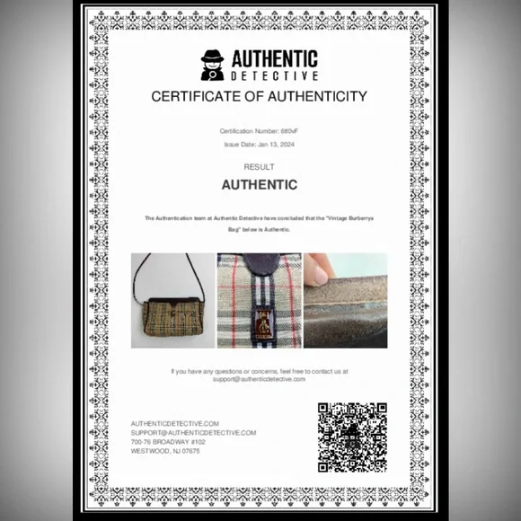 Burberry Ltd Ed Vintage "Shelter Under A Burberrys" Crossbody bag Fabric leather - Picture 4 of 17